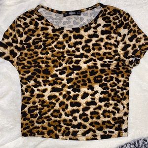 Shein Cheetah Crop Top